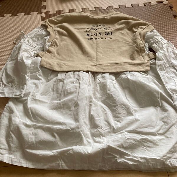 ALGY レイヤード風シャツ 140cm チュニック ワンピース