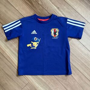 日本代表 アディダス adidas サッカー ユニフォーム Tシャツ シャツ青 子供服