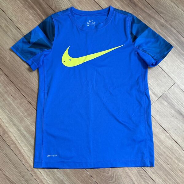 NIKE 半袖 ナイキ ブルー 半袖Tシャツ トレーニング サッカーウェア Mサイズ