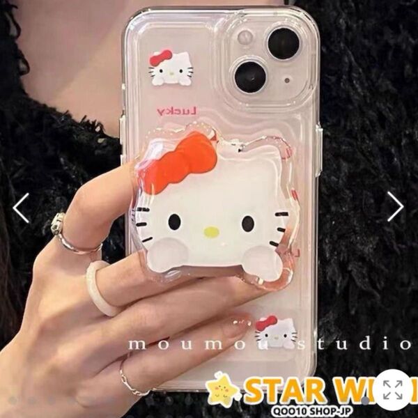 ハローキティ リボン付き iPhoneケース iPhone12 クリア カーバー 韓国
