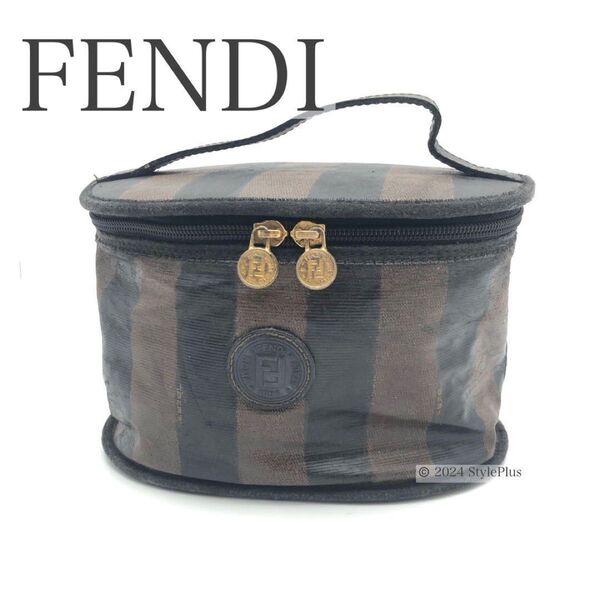 フェンディ FENDI ポーチ バニティ ペカン エンボスロゴ ゴールド金具