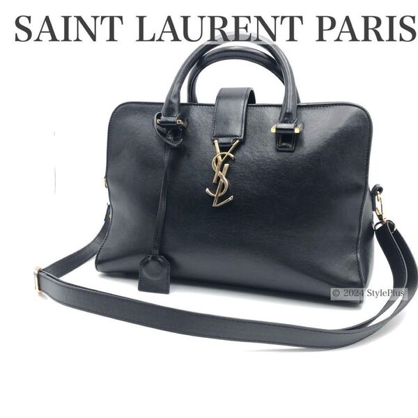 サンローランパリ SAINT LAURENT PARIS ハンドバッグ カバス ブラック 2WAY レザー
