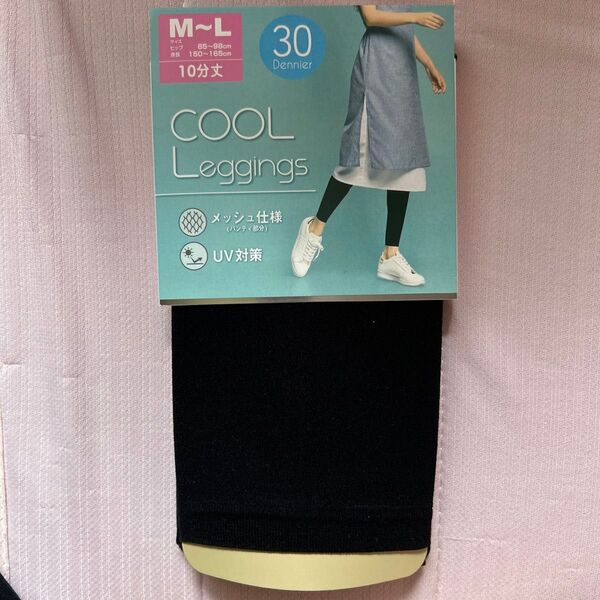 COOL Leggings 10分丈 レギンス M-L 黒 ブラック 未使用