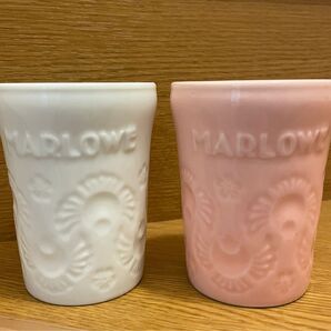 MARLOWE マーロウ 陶器 コップ 容器(ピンク・白)