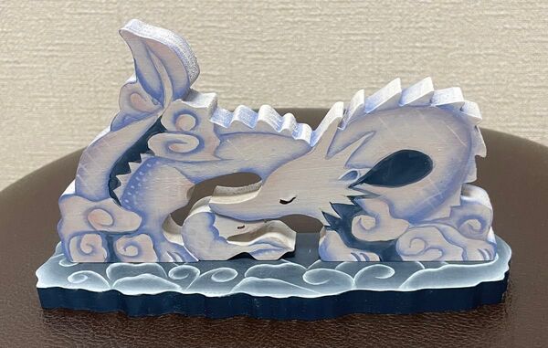 トールペイント作品 龍 辰年 干支 置き物
