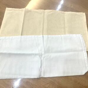 新品/麻素材? 調理用 蒸し器 ふかし 漉し他に便利 布2枚セット49x49cm