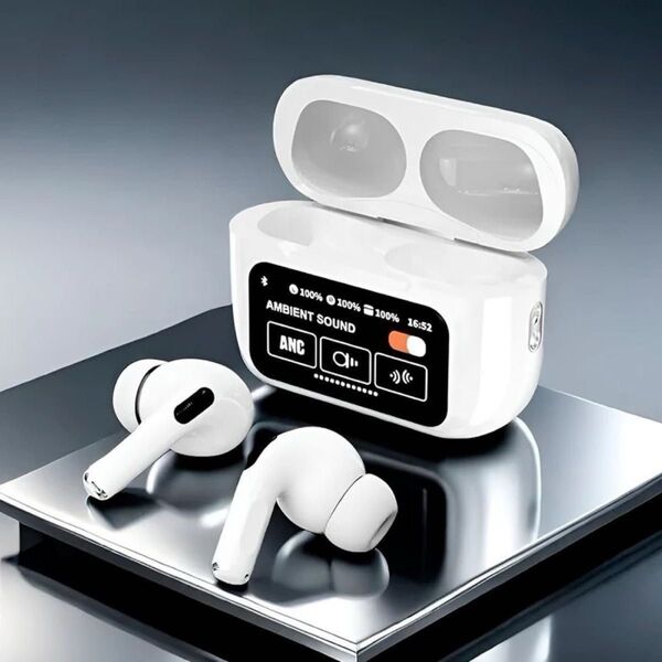 タッチパネル搭載 Bluetooth ワイヤレスイヤホン 単体6時間再生 大容量充電ケース付 Hi-Fi 自動ペアリング