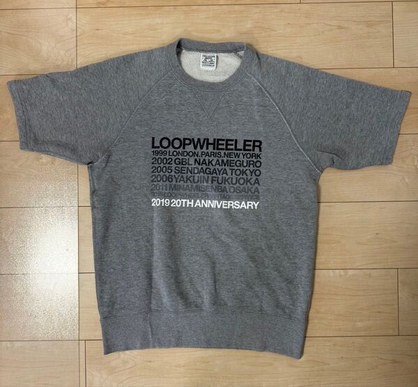 LOOPWHEELER ループウィラー20周年 ラグランスリーブ半袖スウェット Mサイズ
