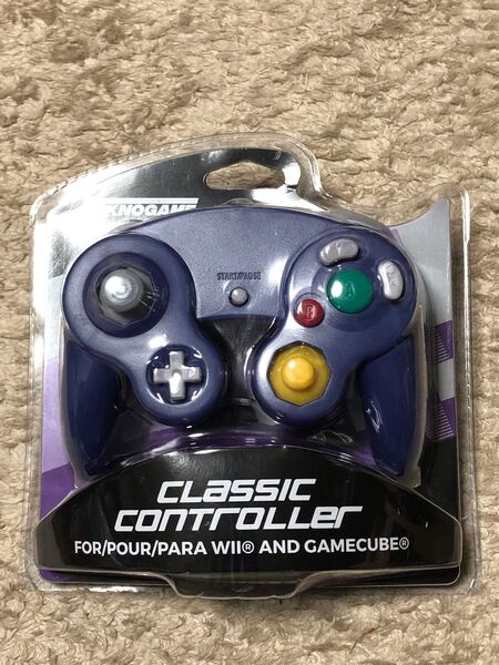 ゲームキューブ用クラシックコントローラー互換機 パープル 新品未開封