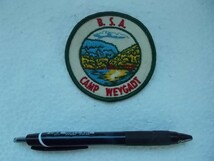70年台 ボーイスカウト CAMP WEYGADT ワイガット アメリカ ビンテージ刺繍ワッペン/自然キャンプUSA古着BSAカスタム70sアメリカン山脈 v75_画像8