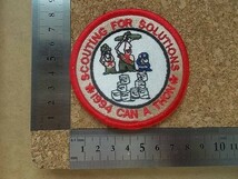 1994年 ボーイスカウト SCOUT FOR SOLUTIONS CAN A THON 刺繍 ワッペン/フード バッジ 缶 カブ シニア スカウト② v84_画像7