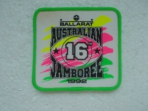 1992年 第16回 ボーイスカウト オーストラリアン ジャンボリー オーストラリアBALLARATワッペン/ゴールド金バッジ パッチ AUSTRALIA v84