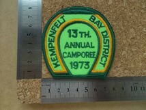 1973年 第13回 KEMPENFELT BAY DISTRICT ANNUAL CAMPOREE ボーイスカウト刺繍ワッペン/馬 蹄鉄 カナダ バッジ パッチ 乗馬 競馬 v84_画像8