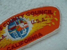 ボーイスカウト ORANGE COUNTY COUNCI COUNTY COUNCIL カリフォルニア州 ワッペン/BSA連盟章オレンジUSA BOY SCOUT刺繍バッジ v85_画像3