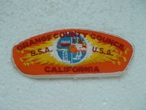 ボーイスカウト ORANGE COUNTY COUNCI COUNTY COUNCIL カリフォルニア州 ワッペン/BSA連盟章オレンジUSA BOY SCOUT刺繍バッジ v85_画像1