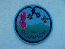 1994年 ボーイスカウト REUNION ワッペン/自然サクラ桜さくら山脈カブスカウトBOY SCOUTバッジ日本連盟パッチ v87_画像1