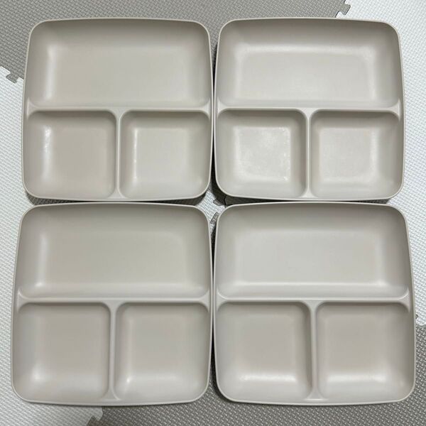 宮本産業 MIN FARG スタックランチ皿 グレー ランチ 仕切りプレート 4枚