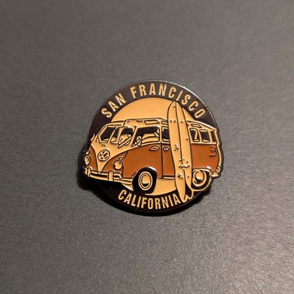 SAN FRANCISCO CALIFORNIA バス ワーゲン ピンバッジ N74-1