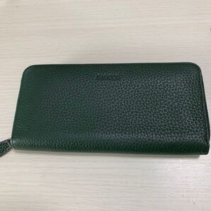最終SALE☆美品☆ BARCOS 長財布 ウォレットグリーン レザー
