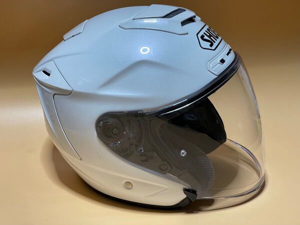 SHOEI ジェットヘルメット J-FORCE4 ルミナスホワイトXLサイズ カバー付