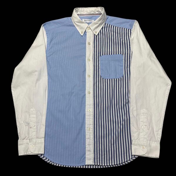 THE SHOP TK ザ ショップ ティーケー 長袖ボタンダウンシャツ ストライプ M