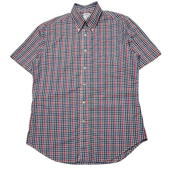 Brooks Brothers ブルックスブラザーズ 半袖ボタンダウンシャツ ギンガムチェック M