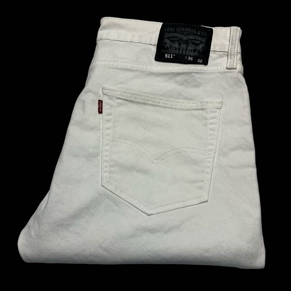 Levi’s リーバイス 511 スリムフィットストレッチジーンズ デニムパンツ ホワイト 04511-0407 W36 L32