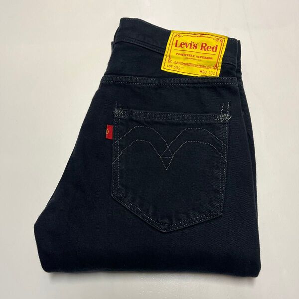 Levi’s リーバイス RED 502 スリムテーパードジーンズ ヘンプ ブラック A0133-0006 W28 L32