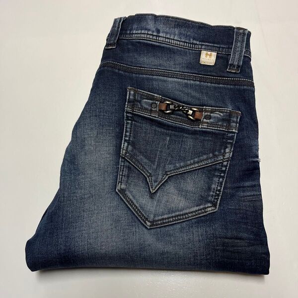 HIDEAWAYS NICOLE ハイダウェイニコル ストレッチジーンズ デニムパンツ ダメージ リペア加工 48