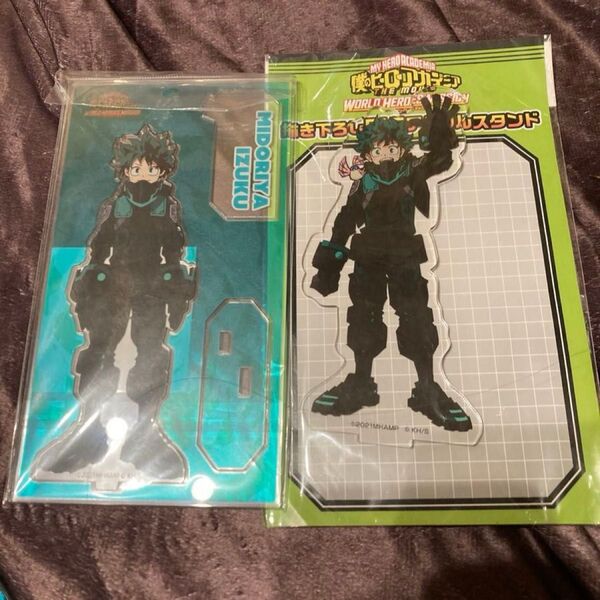 僕のヒーローアカデミア 緑谷 ワールドヒーローズミッション タワレコカフェ アクリルスタンド ステルススーツ アクスタ ヒロアカ