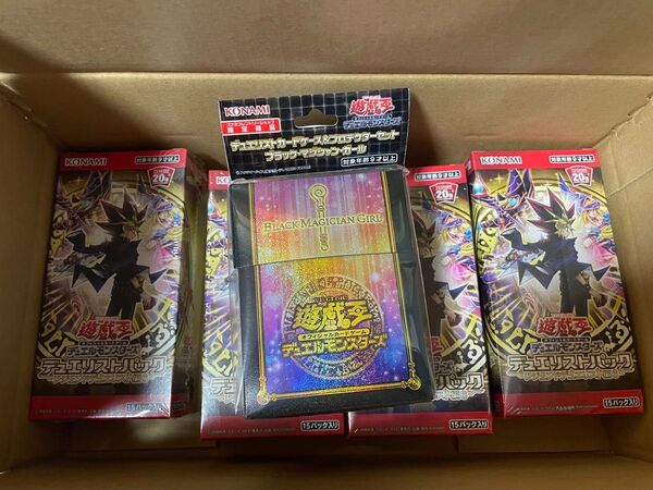 遊戯王 レジェンドデュエリスト6 アジア版 4box シュリンク付き ブラックマジシャンガール デッキケース まとめ売り