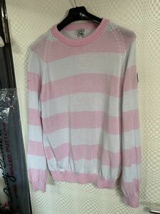 sinakoba border cotton sweater L