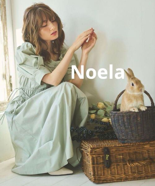 Noela ノエラ ボリュームスリーブワンピース ライトグリーン