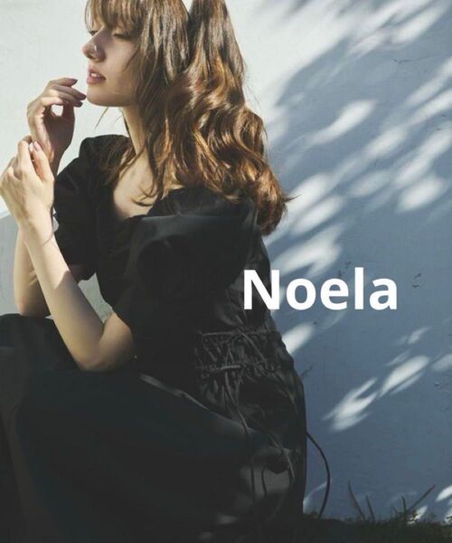 Noela ノエラ ボリュームスリーブワンピース 黒 ブラック