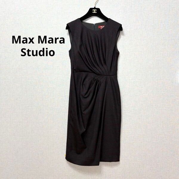MAXMARA マックスマーラ ステュディオ ノースリーブワンピース イタリア製