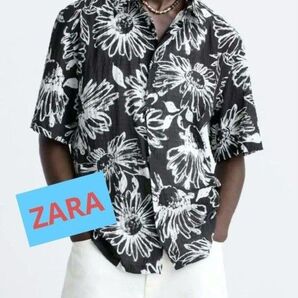 ZARA メンズ フラワープリントシャツ サイズ L