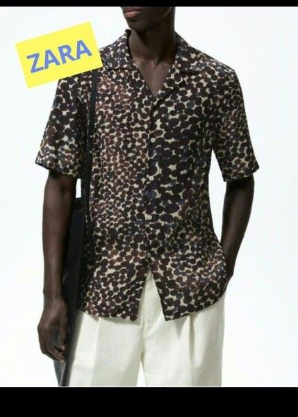 ZARA メンズ ドット柄 シャツ サイズ L
