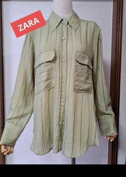 ZARA レディース シャツブラウス サイズ L タグ付き