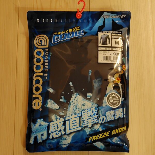 COOLCORE 冷感長袖ミドルネック M ネイビー 未使用 値下げ不可