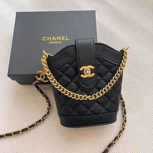 CHANEL ノベルティ ショルダーバッグ ゴールドチェーン 斜め掛け 箱付き