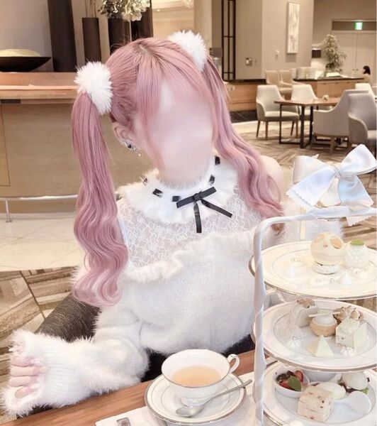 新品 イモちゃん × Lily Merry ニットプルオーバー 白 Lサイズ オフショル オフショルダー 地雷系 地雷チャン