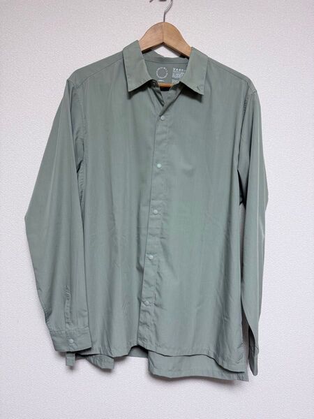 試着のみ 山と道 Bamboo Shirt L Granite Green 長袖シャツ