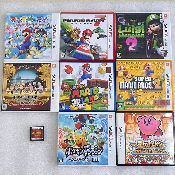 ニンテンドー3DSソフト DSソフト 9本セット/マリオカート7 FFシアトリズム ポケモン不思議のダンジョン他
