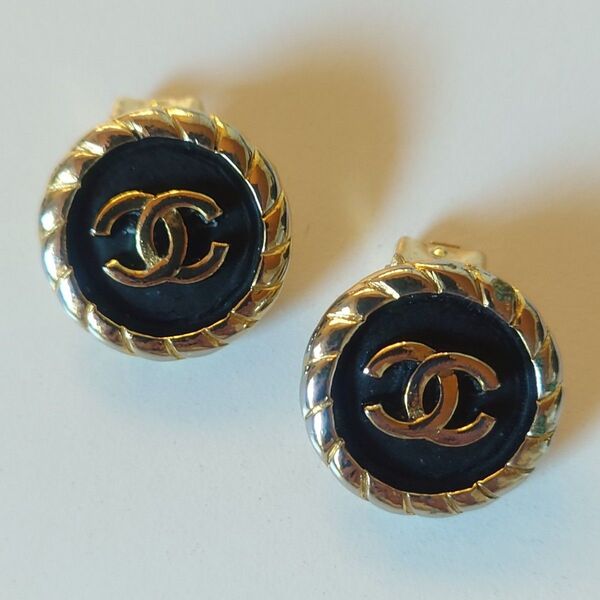 美品 CHANEL シャネル イヤリング ココマーク ラウンド ヴィンテージ