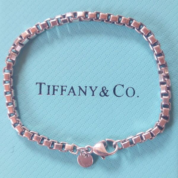 美品 Tiffany&Co. ティファニーアンドコー ブレスレット ベネチアン ラウンド シルバー925 チェーン アクセサリー