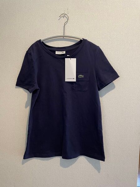 美品 ラコステ Tシャツ ネイビー 36 綿100% マリン 半袖 Tシャツ コットン 半袖Tシャツ