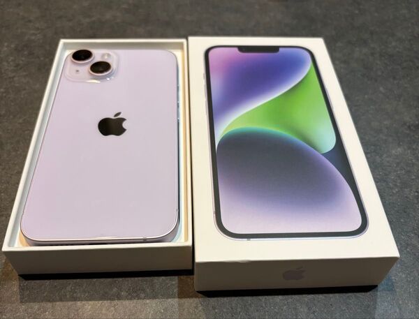 【極美品】iPhone14 Purple 256GB SIMフリー パープル MPW93J/A