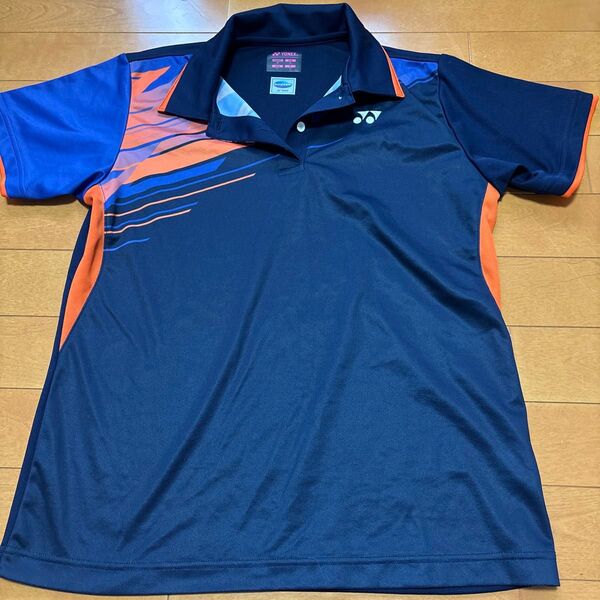YONEX ポロシャツ ネイビー/オレンジ/ブルー Oサイズ