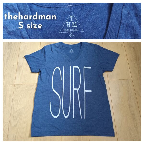 Tシャツ ザ・ハードマン T.H.M Vネック SURF Sサイズ ネイビー Tシャツ 半袖 トップス 半袖Tシャツ