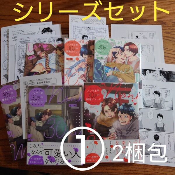 2梱包発送!5冊セット!!極美品☆ノンケ上司、30日の開発メソッド 1-5/七緒/BL 漫画☆